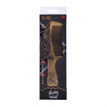Green sandalwood handle comb